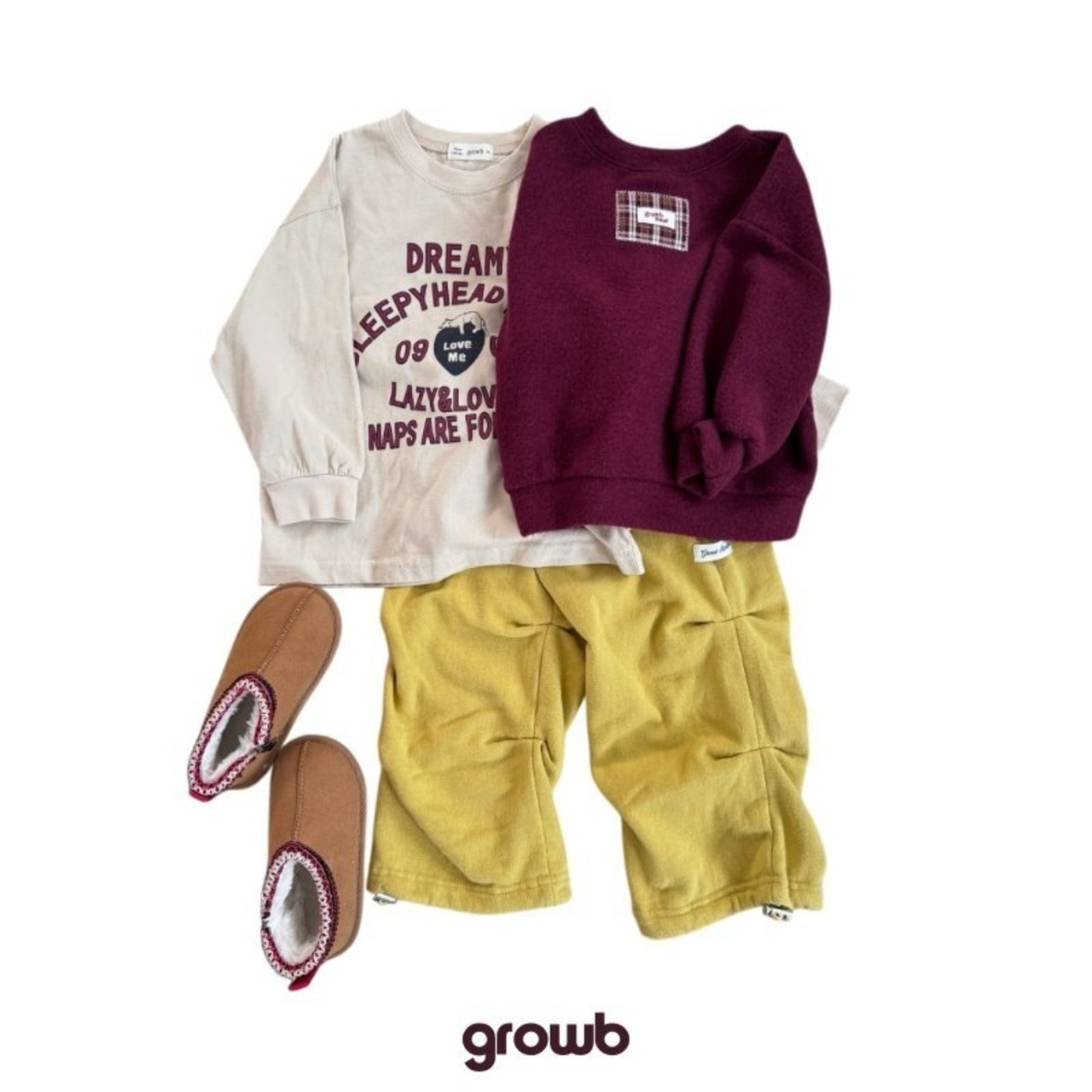 GROWB［取寄］joy V neck mtm 26winter