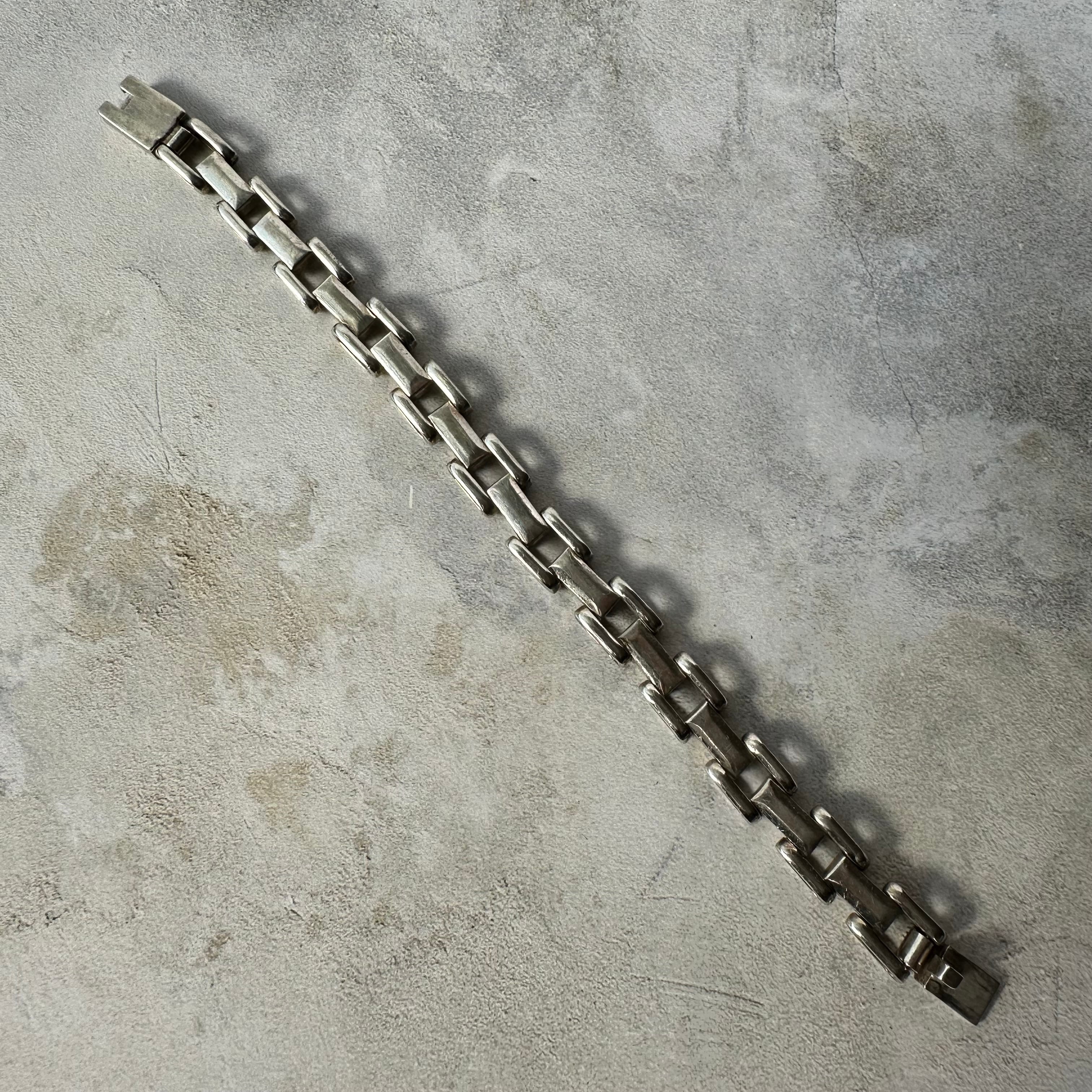 Vintage Chain Link Bracelet Silver925 Made in Mexico