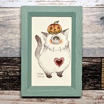 1つ目のにゃんとハロウィン・点描原画