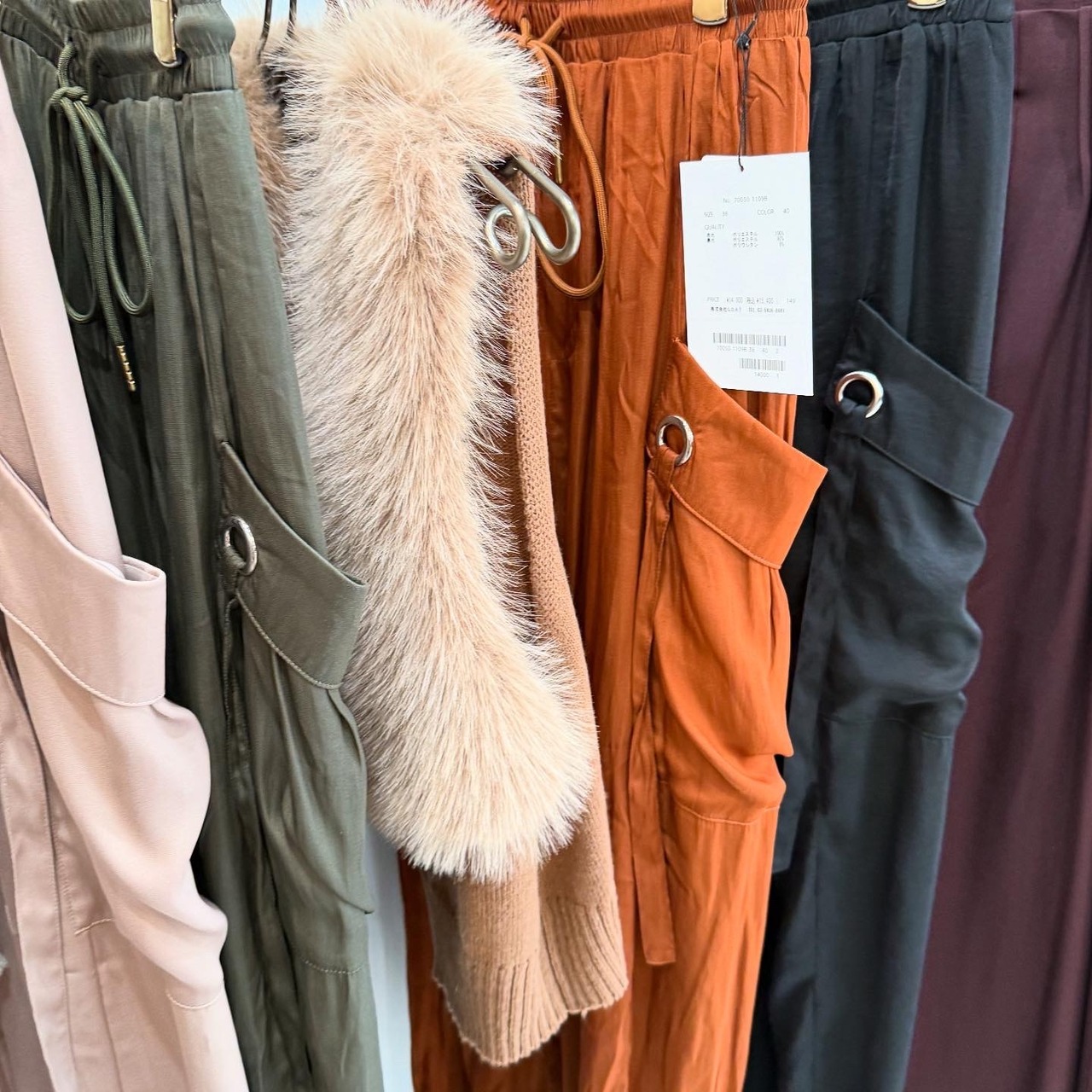 ガレナ galena GALENA　サテンカーゴパンツ