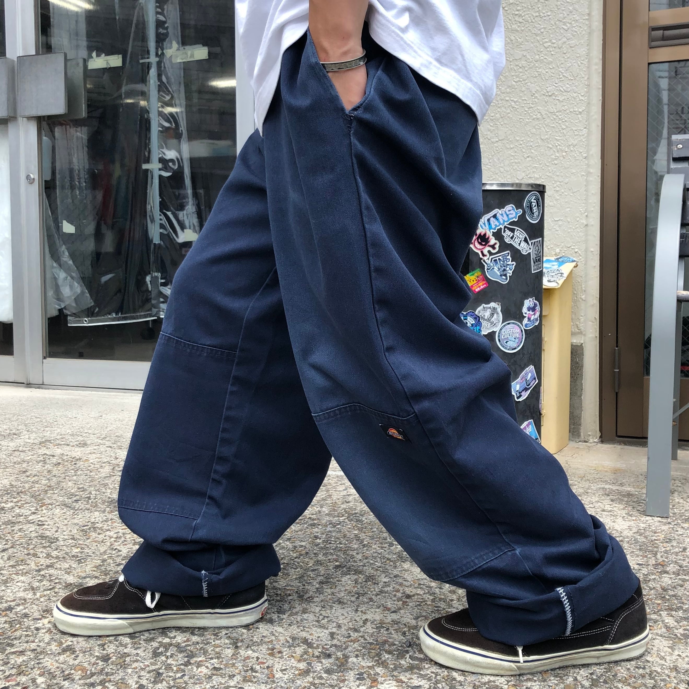 USA製 90s DickiesデニムオーバーオールW40古着 B1928 - オーバーオール