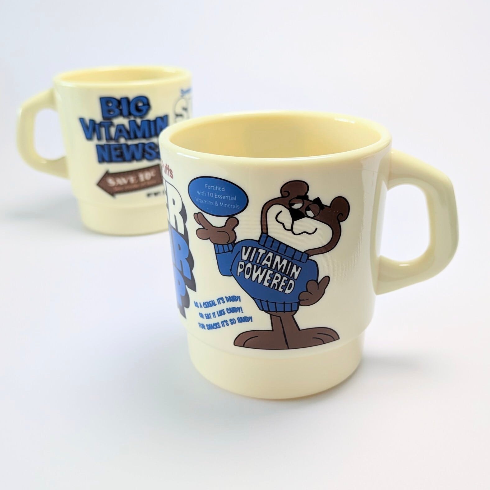 【 STACKING MUG /スタッキングマグ 】 Super Sugar Crisp / SUGAR BEAR / プラカップ / MUG / ミルキーマグ / 積み重ねられるマグ〚アメリカン雑貨 アメトイ〛