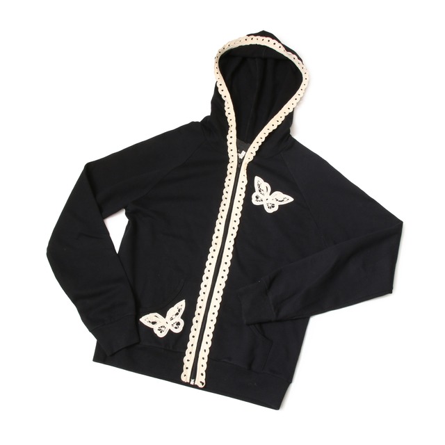 AnnaSui ButterflyLaceZipHoodieJacket