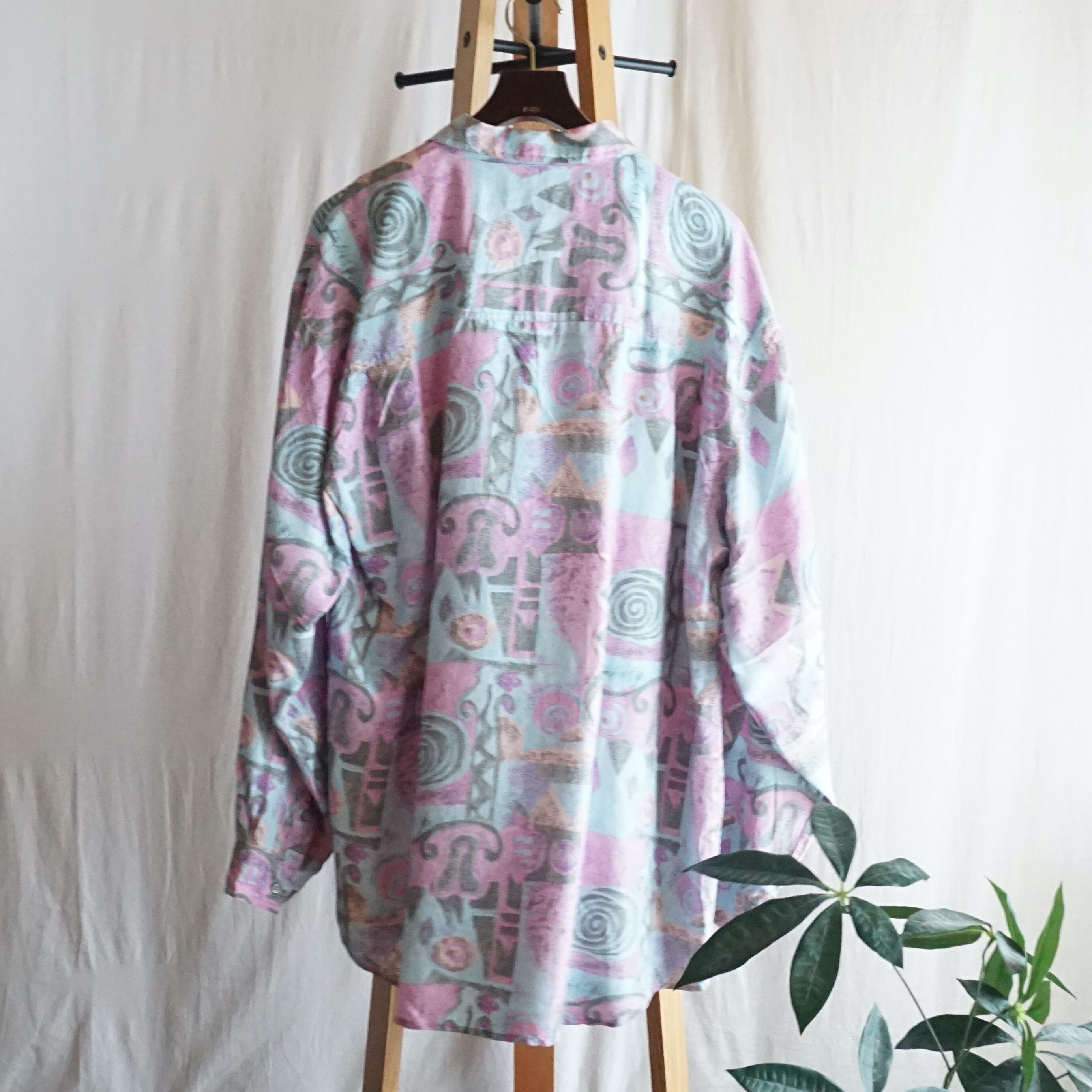 フランス 総柄シルクシャツ 90's France [C2790] | 古着屋ベルエキップ