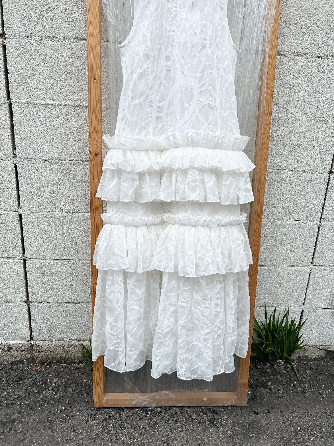 BELPER ドレス BELPER GATHERED RIPPLE DRESS (WHITE) 1611-0222R | IAAAM