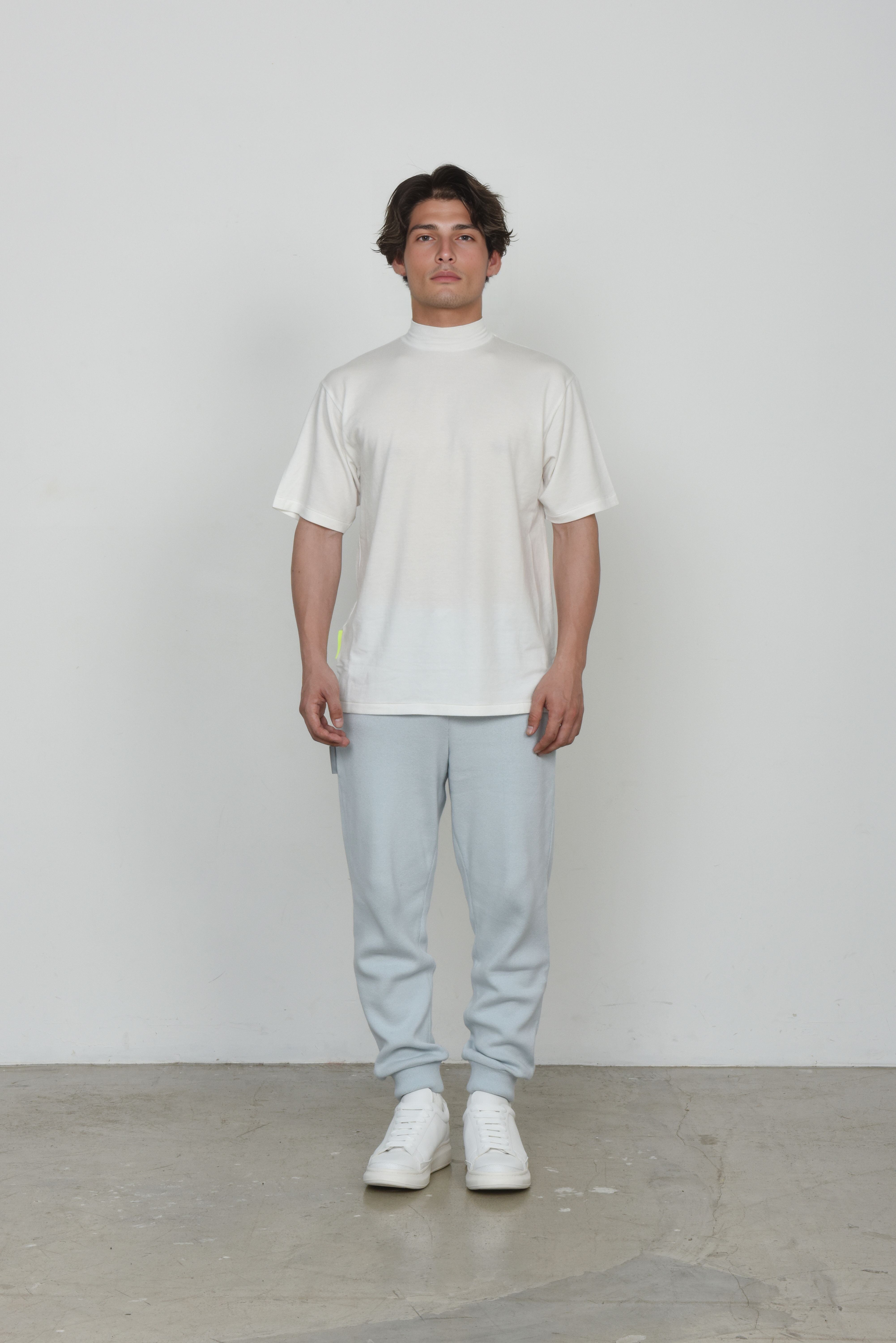 MOCK NECK S/S WHITE | lolo