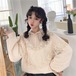 ✞レースベルベットフーディープルオーバー シャツブラウス♡フードプルオーバー セーター ロング スウィート ステッチ ✞ゴスロリ SM ミリ 甘ロリ クラロリ 和ロリ エレガント 黒ロリ 姫ロリ 華ロリ BB-BB36771728827