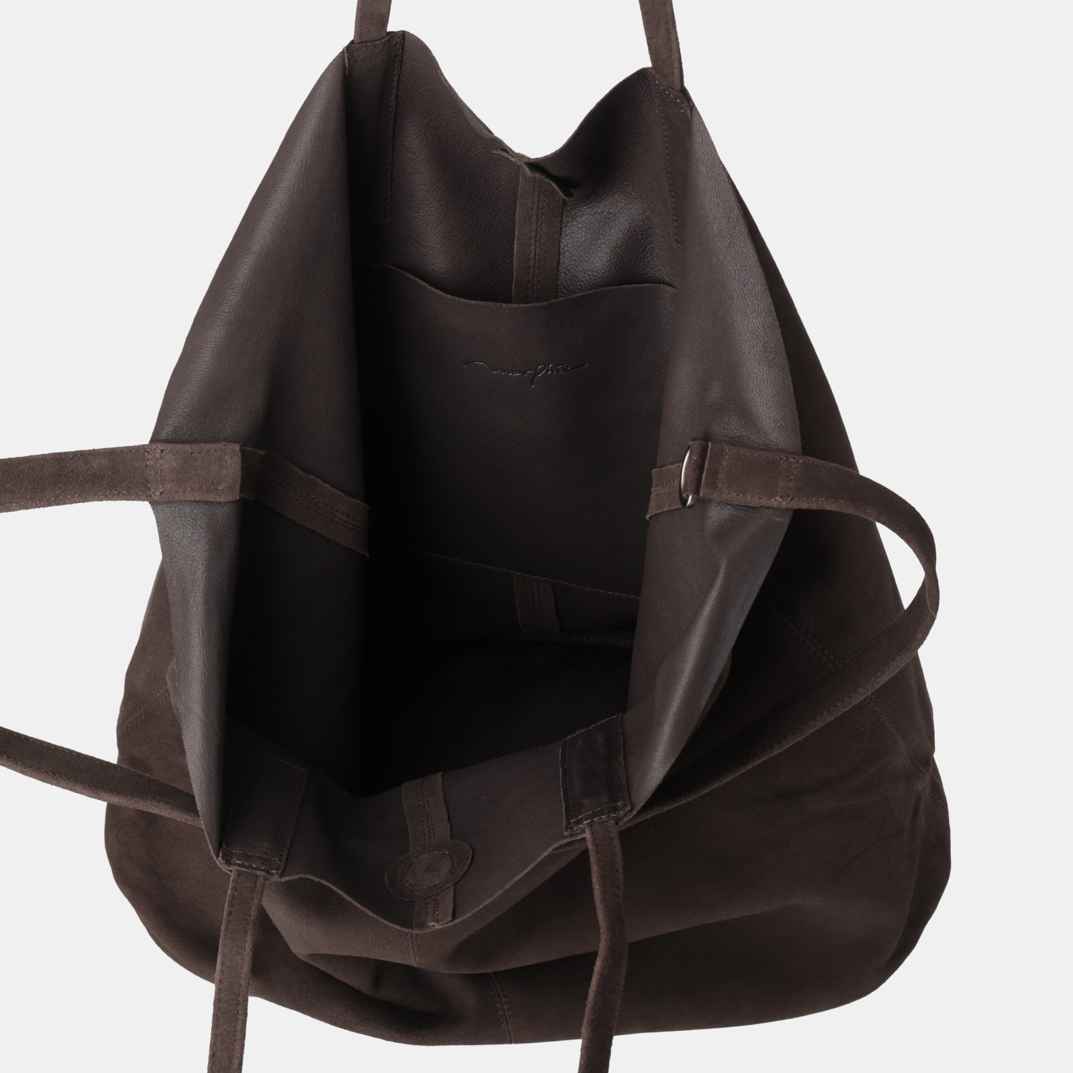 3WAY LARGE TOTE（L）OIL SUEDE DARK CHOCO | Morphee（モルフェ）