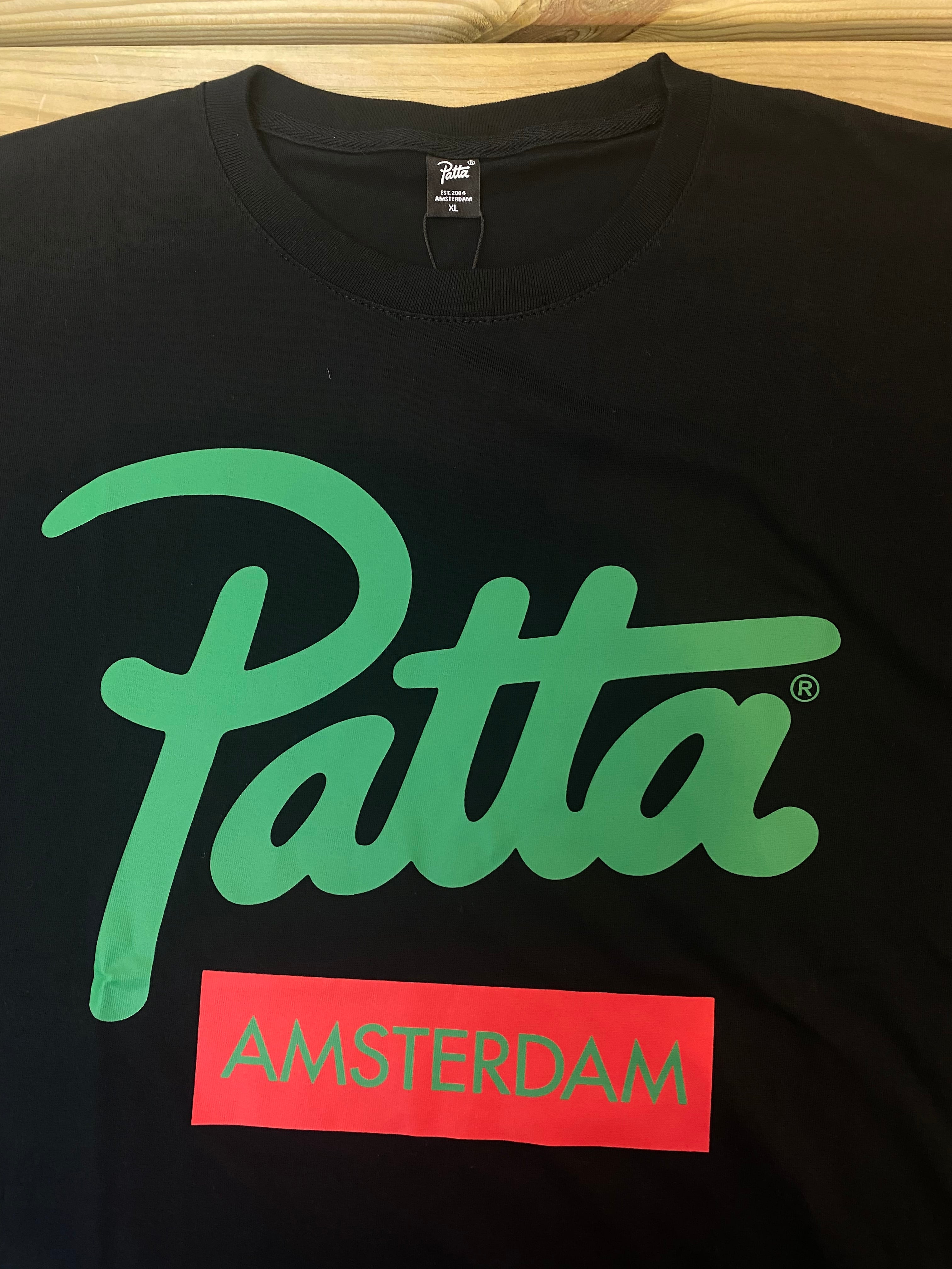 PATTA SCRIPT LOGO T-SHIRTS BLACK | M＆M Select shop