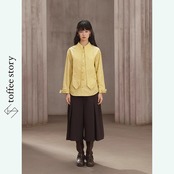 【2color】ノスタルジアの風を帯びたストライプリボンシャツ《C0270》