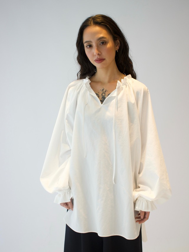 DESIGN FLARE SHIRTS TUNIC (white)