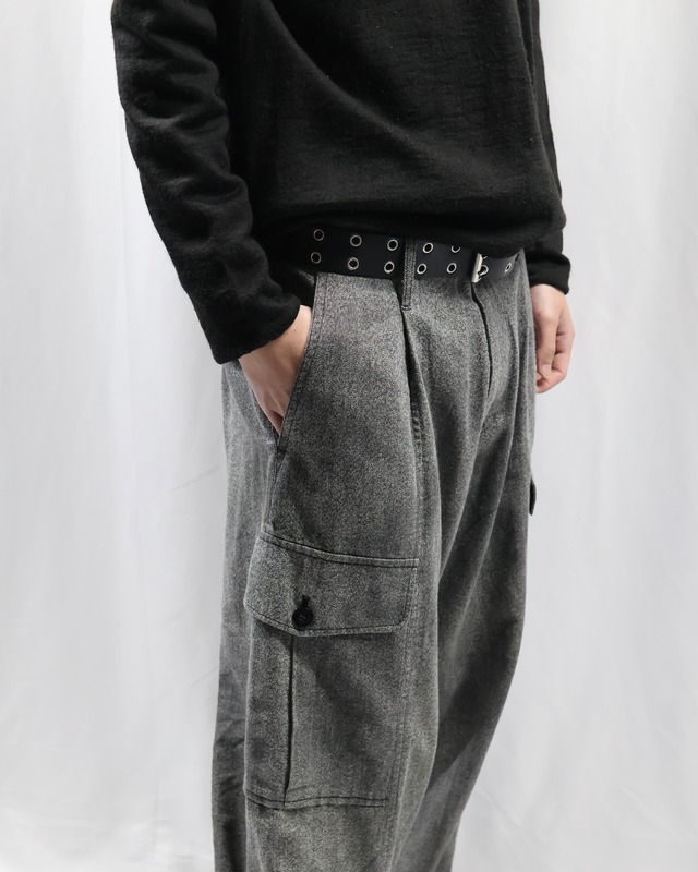 【Y's】hem shaped silhouette pants