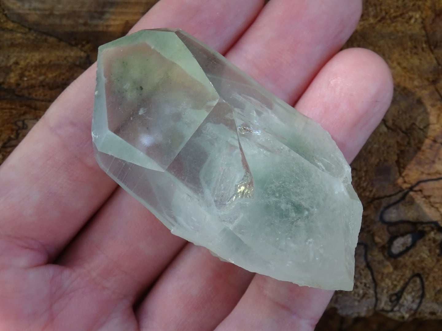 インド/マニハール産】グリーンファントムクォーツ(クローライトイン