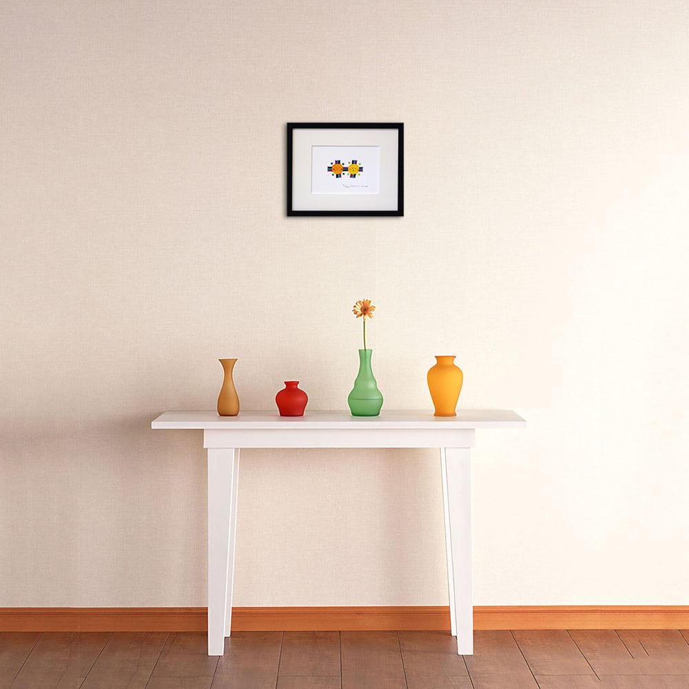 版画 「おひさま二人」 ※著者直筆サイン入り | 五味太郎 アネックス