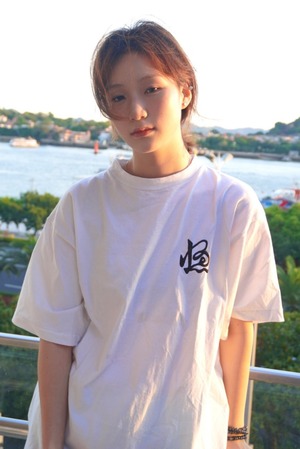 CURSIVE LOGO S/S Tee   BLACK