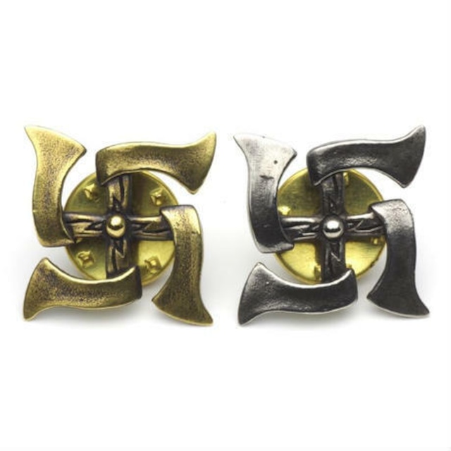 HPS-8-B,WB "HATCHET Swastika" Pins