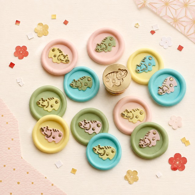 【19日23:59まで】Wax seal stamp│赤べこ【15mm】