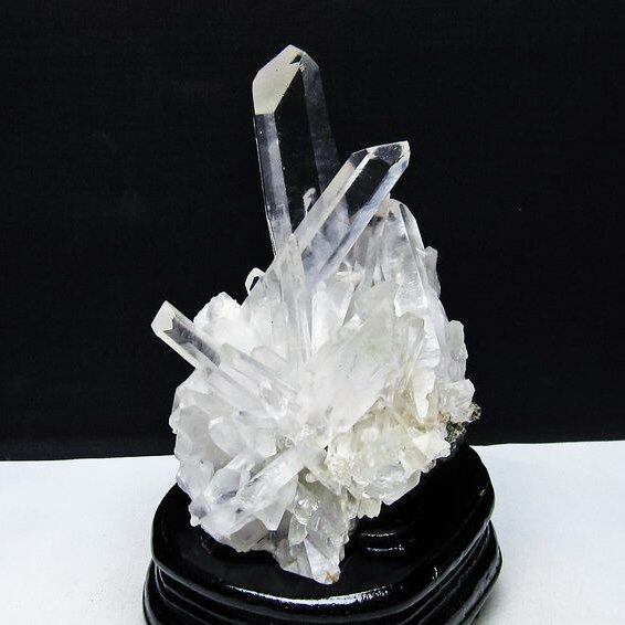 水晶 クラスター マダガスカル産 台座付属 水晶 原石 一点物 182-9346
