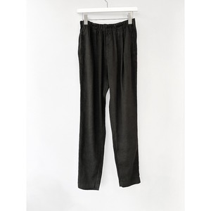 TRANSIT - LINEN & VISCOSE TAPERD PANTS in BLACK | V-F-152