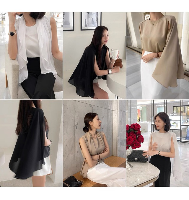 3色♡大人♡ケープブラウス