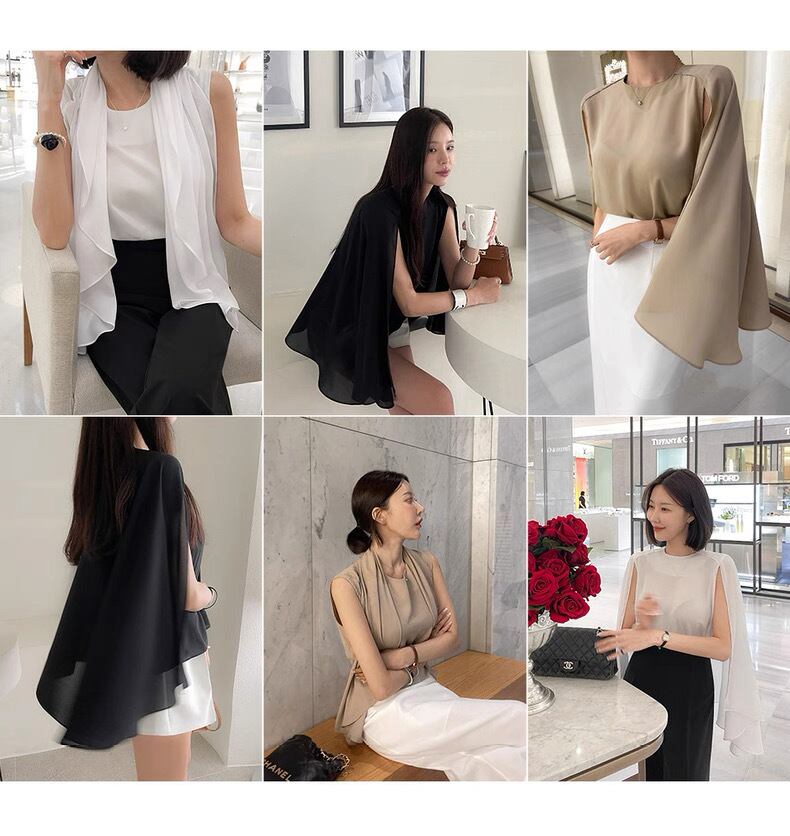 3色♡大人♡ケープブラウス