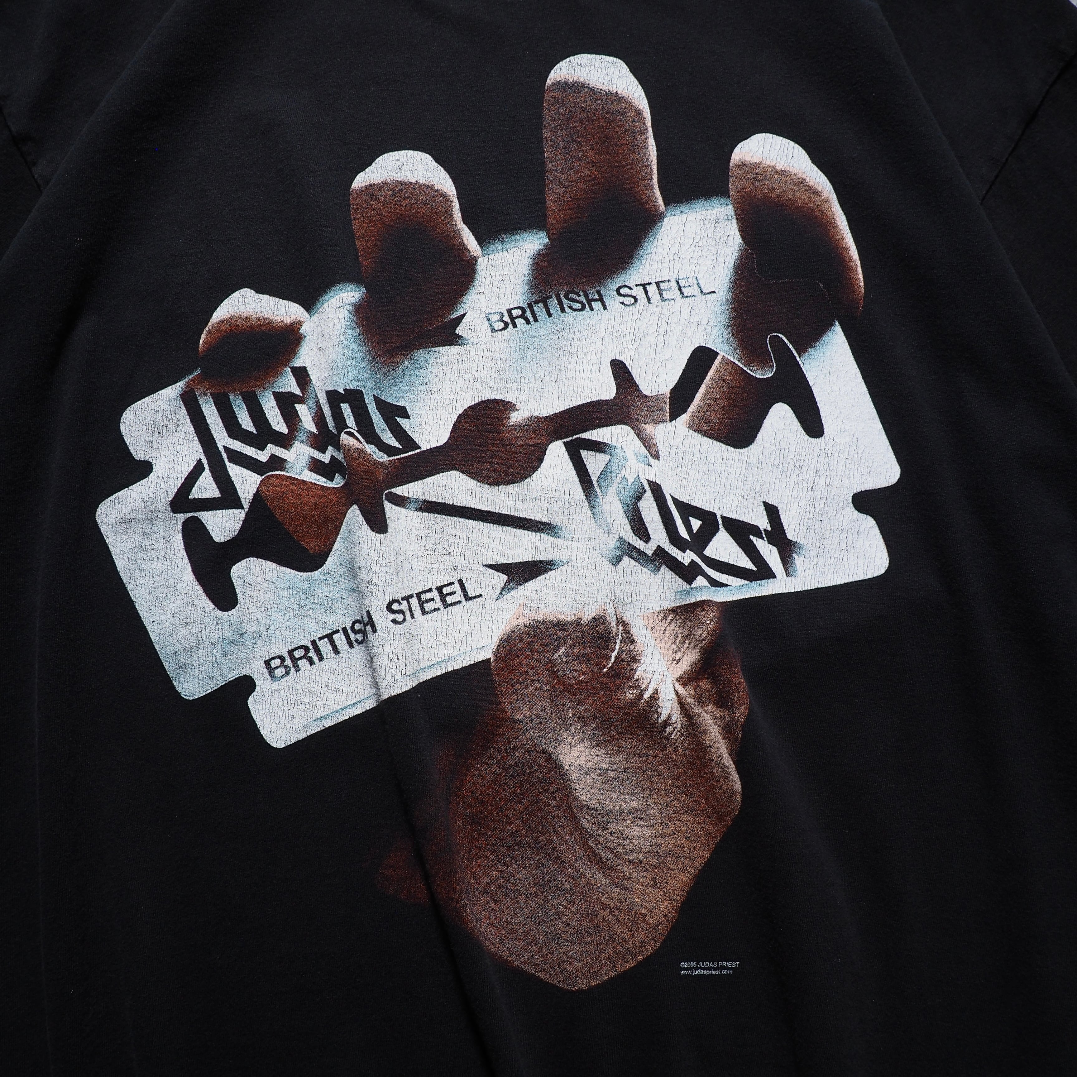 2005s ” Judas priest ” World tour graphic printed Black loose Tee