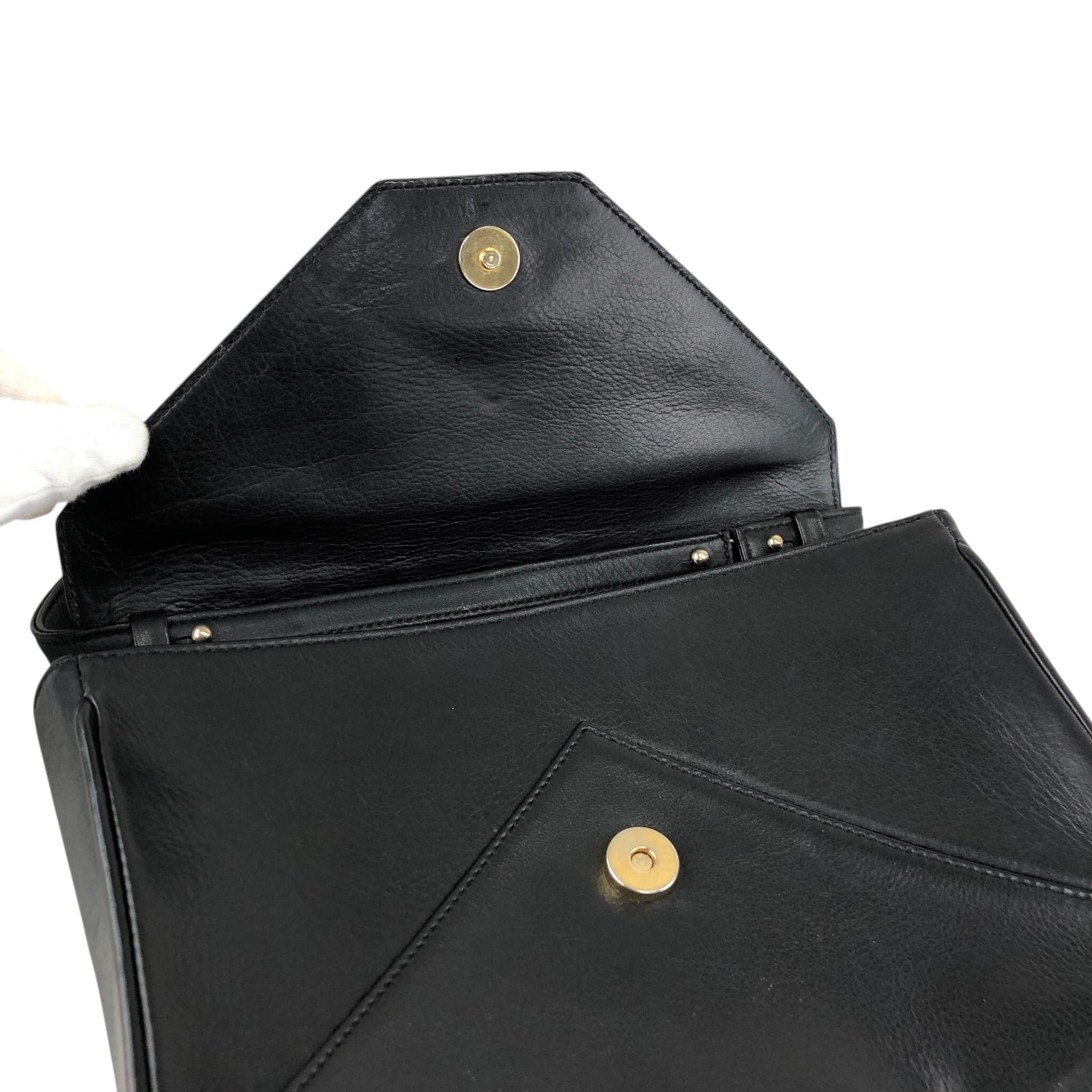 CELINE セリーヌ ショルダーバッグ ブラック トリオンフ レザー