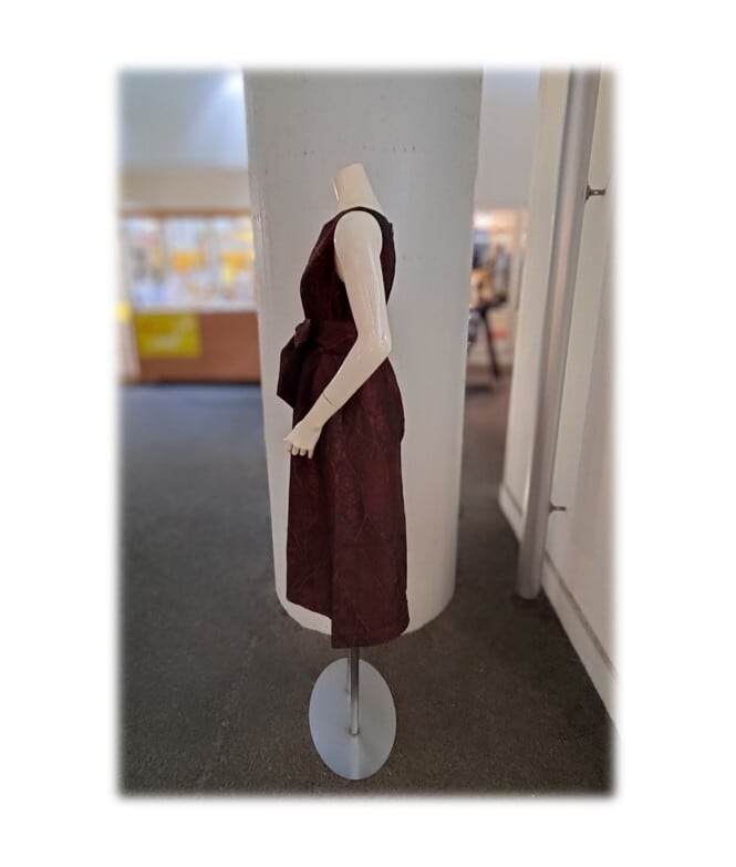 457 村山大島紬 Aラインワンピース ジャンパースカート 小さいサイズ