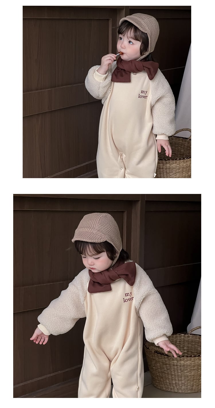 2color 裏起毛my loverカバーオール