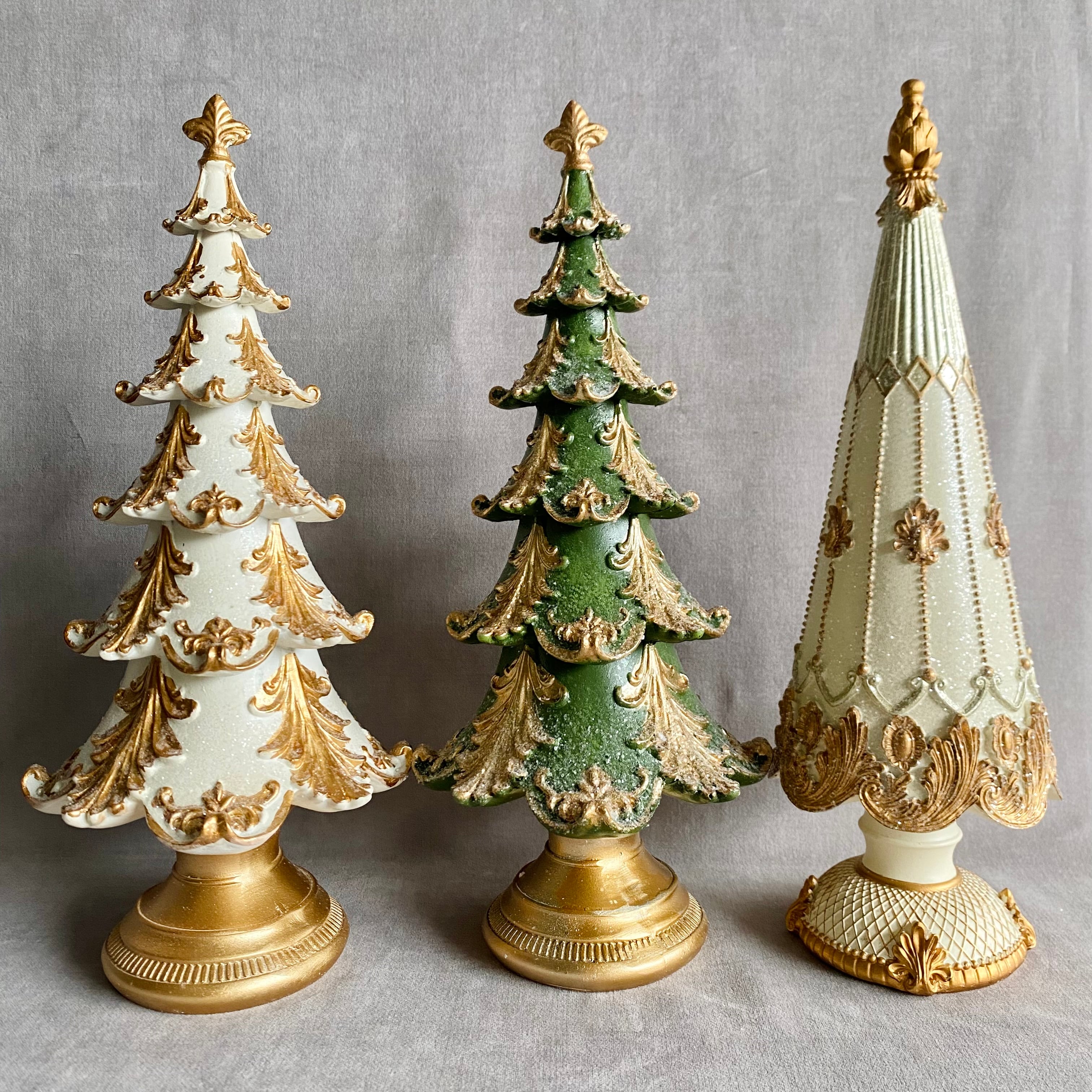 ヴィンテージ ツリー オブジェ WH/GR | ディスプレイ雑貨什器専門店