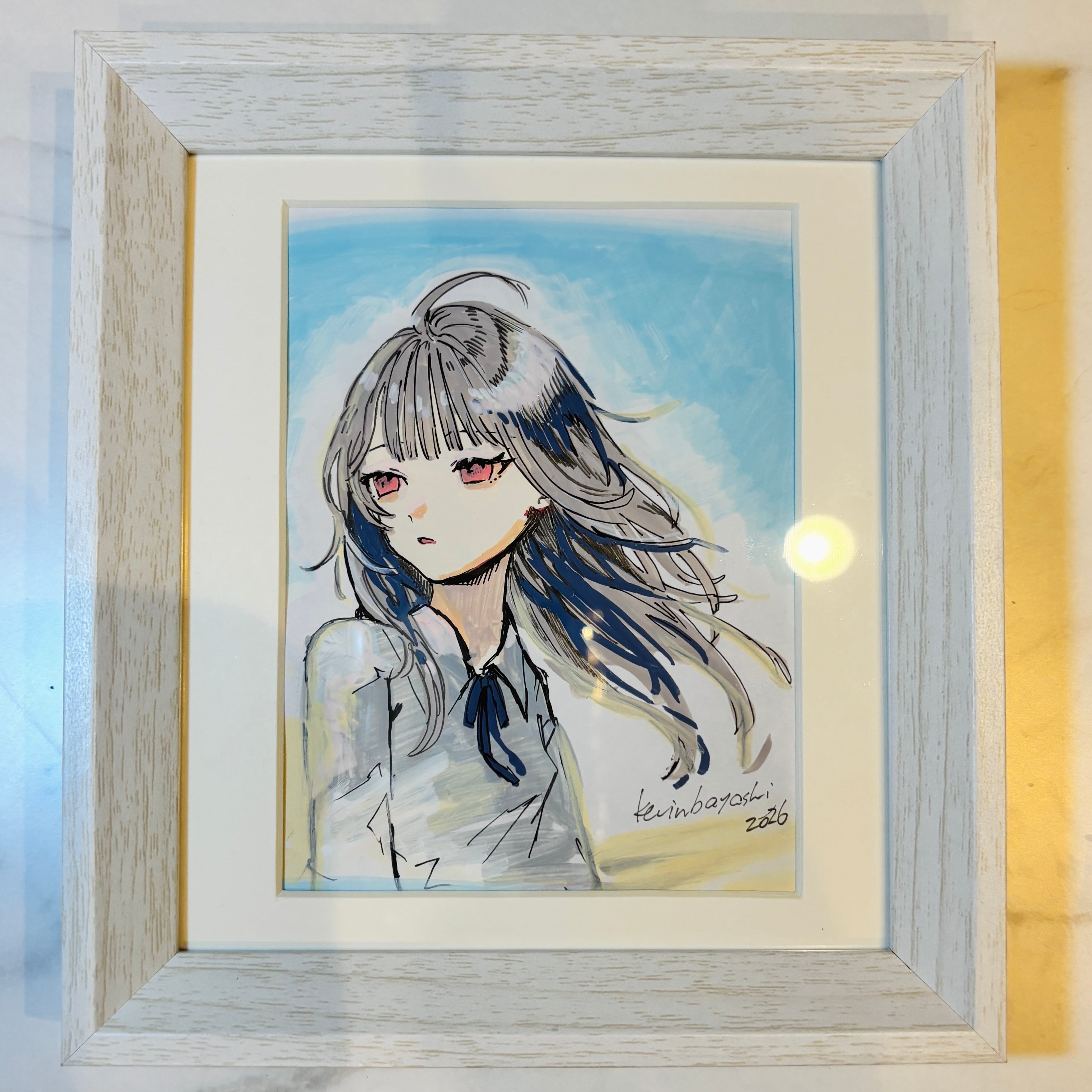 額付き原画】ドローイングoriginal drawing | ケビンばやし