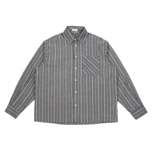グレーストライプロングスリーブシャツ vi1534