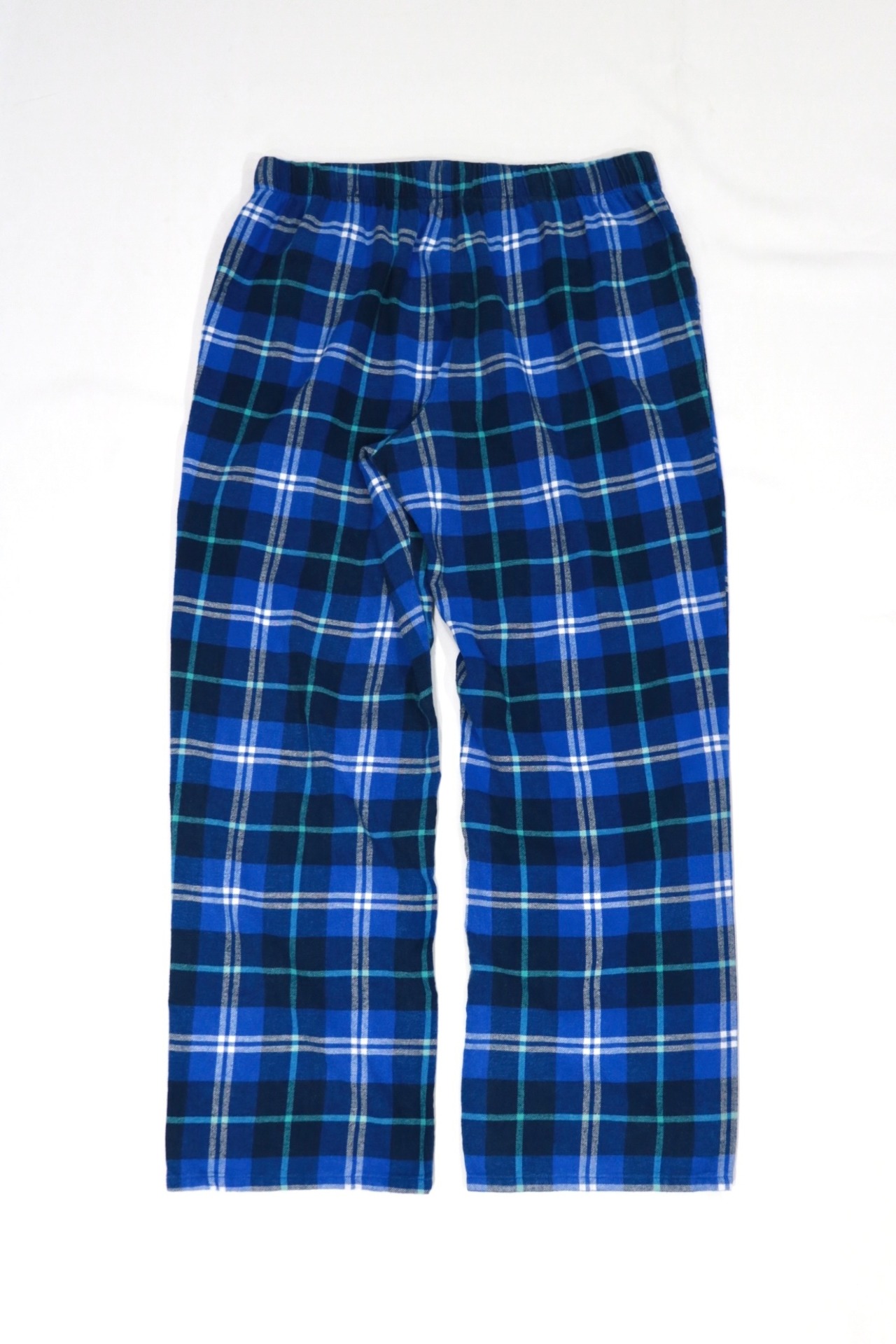 Blue check easy pants