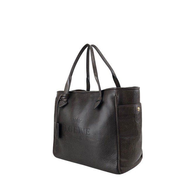 LOEWE ロエベ ヘリテージ トートバッグ ブラウン レザー vintage ヴィンテージ オールド ewpmv3
