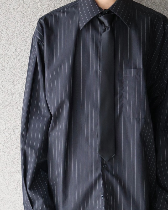 Oversized pinstripe shirt