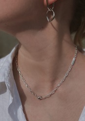 #001 (nolüd magnet chain necklace/choker) silver925 necklace