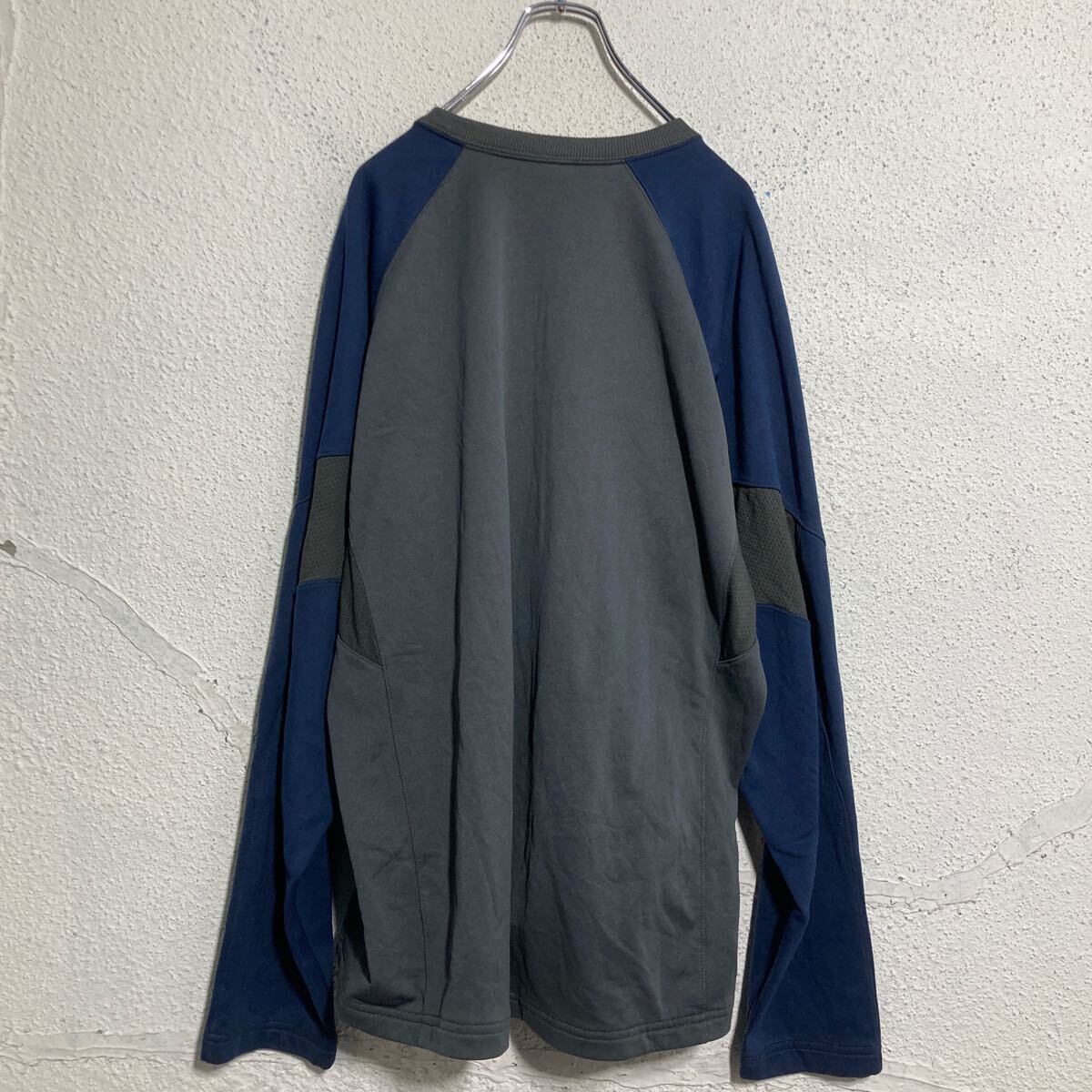 NIKE プリント ジャージ トレーナー L グレー ネイビー ナイキ