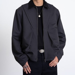 コーデュロイラペルジップブルゾン　960