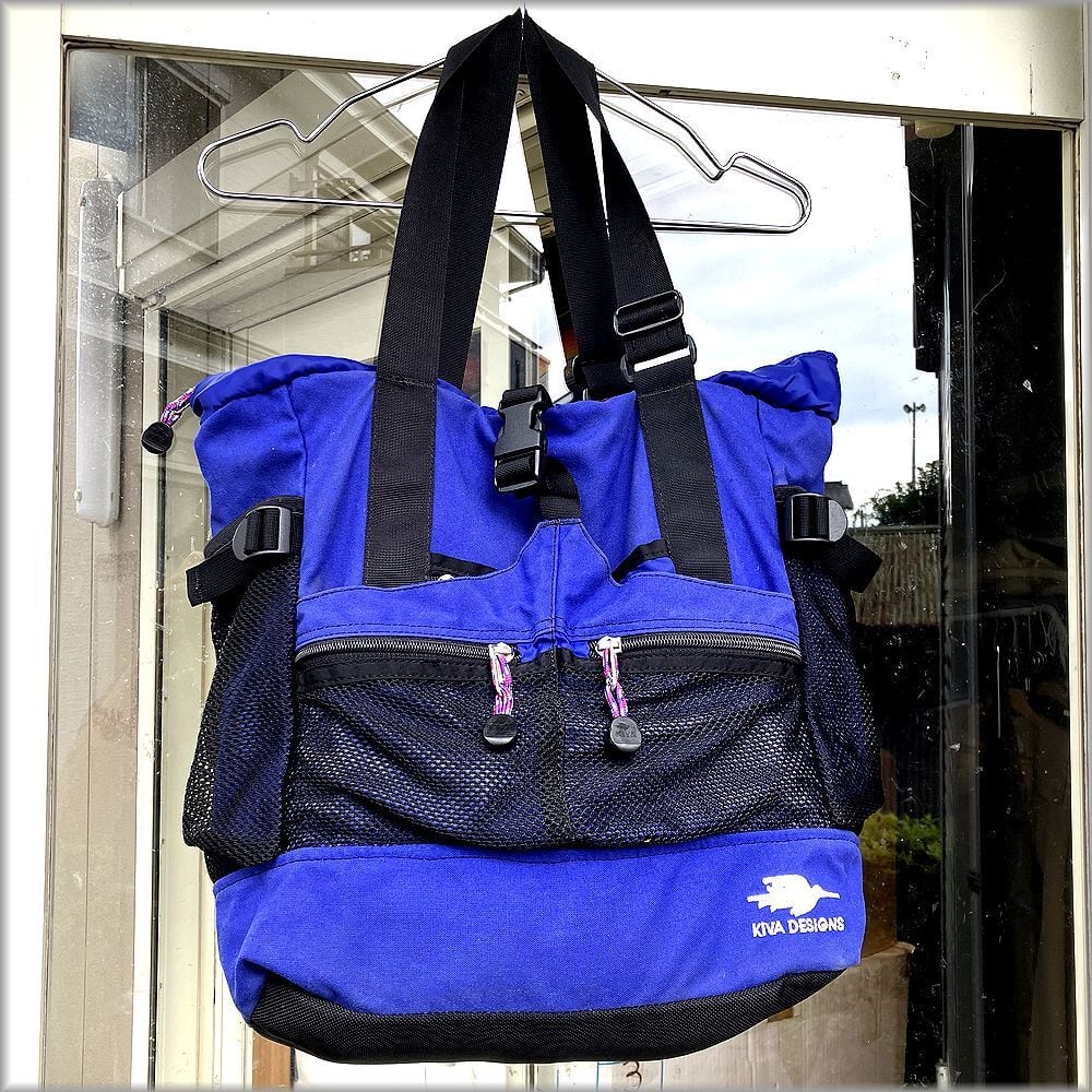KIVA DESIGNS キバデザイン　3Wayトラベルバッグ　46ℓ 現状品 ☆KIVA DESIGNS キバデザイン 90s 2WAY バッグ トートバッグ リュック