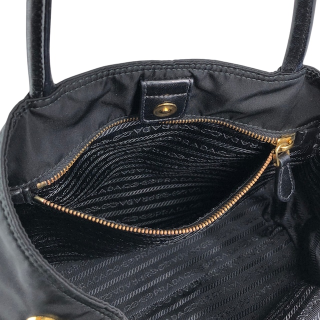 PRADA プラダ ショルダーバッグ ブラック トライアングルロゴ ナイロン 2WAY トートバッグ vintage ヴィンテージ オールド 2krwdw