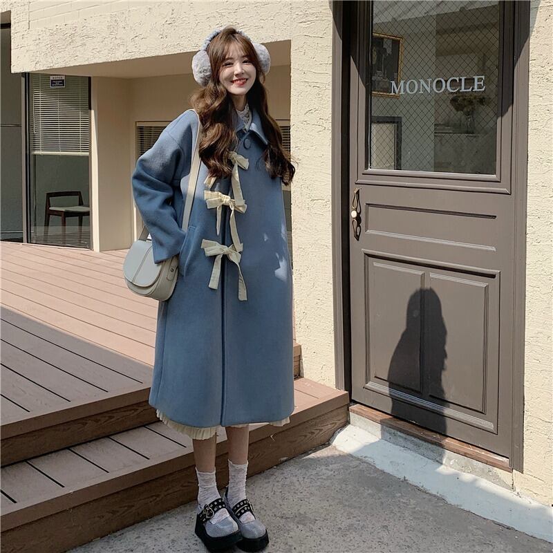 コート ウィンター リボン 大人ガーリー スウィート キュート カジュアル 冬物 萌量不足62139941858