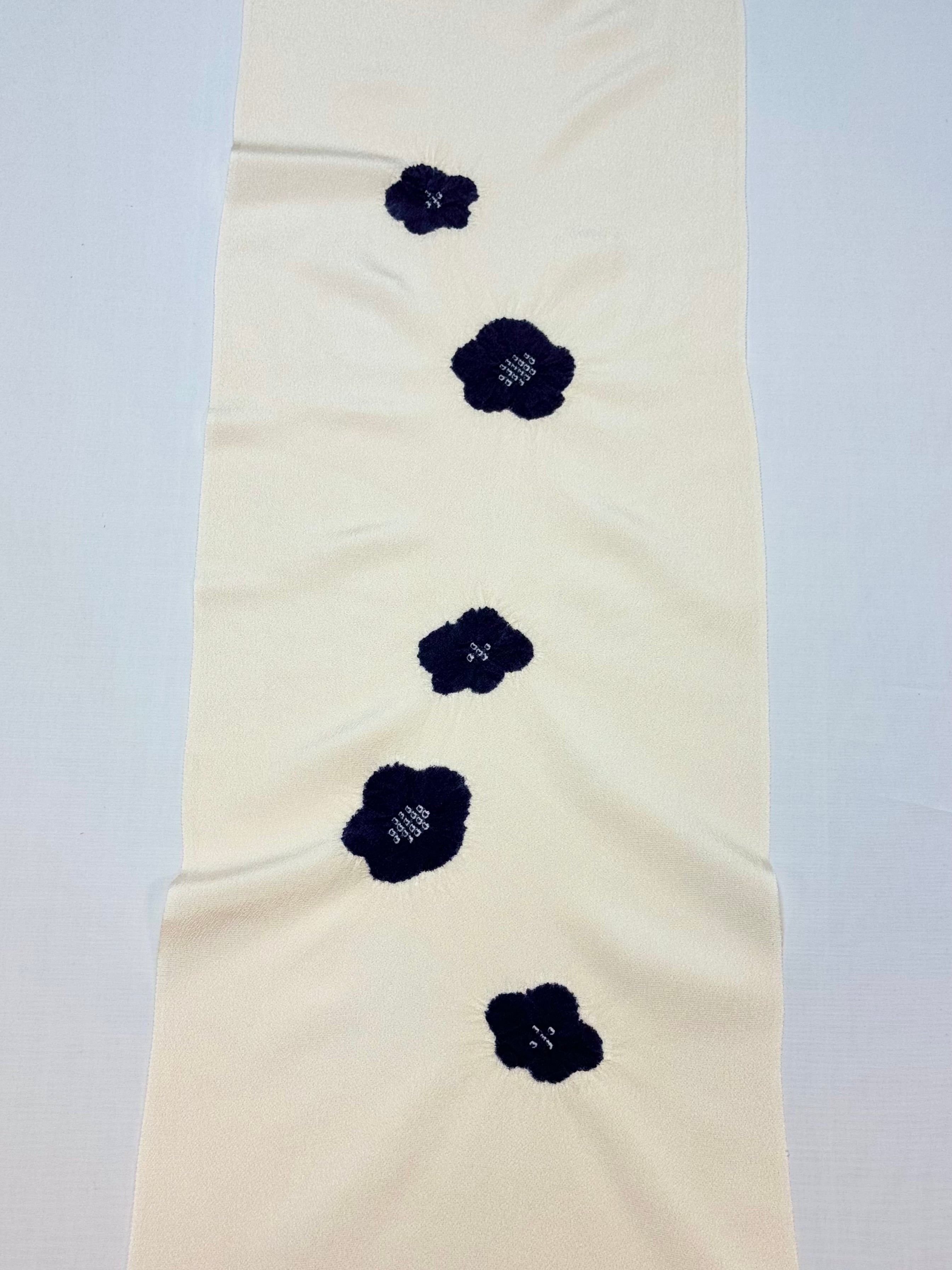 京絞り輪出し 梅柄帯あげ 全8色（寒色系 全4色 梅八つ付き、生成