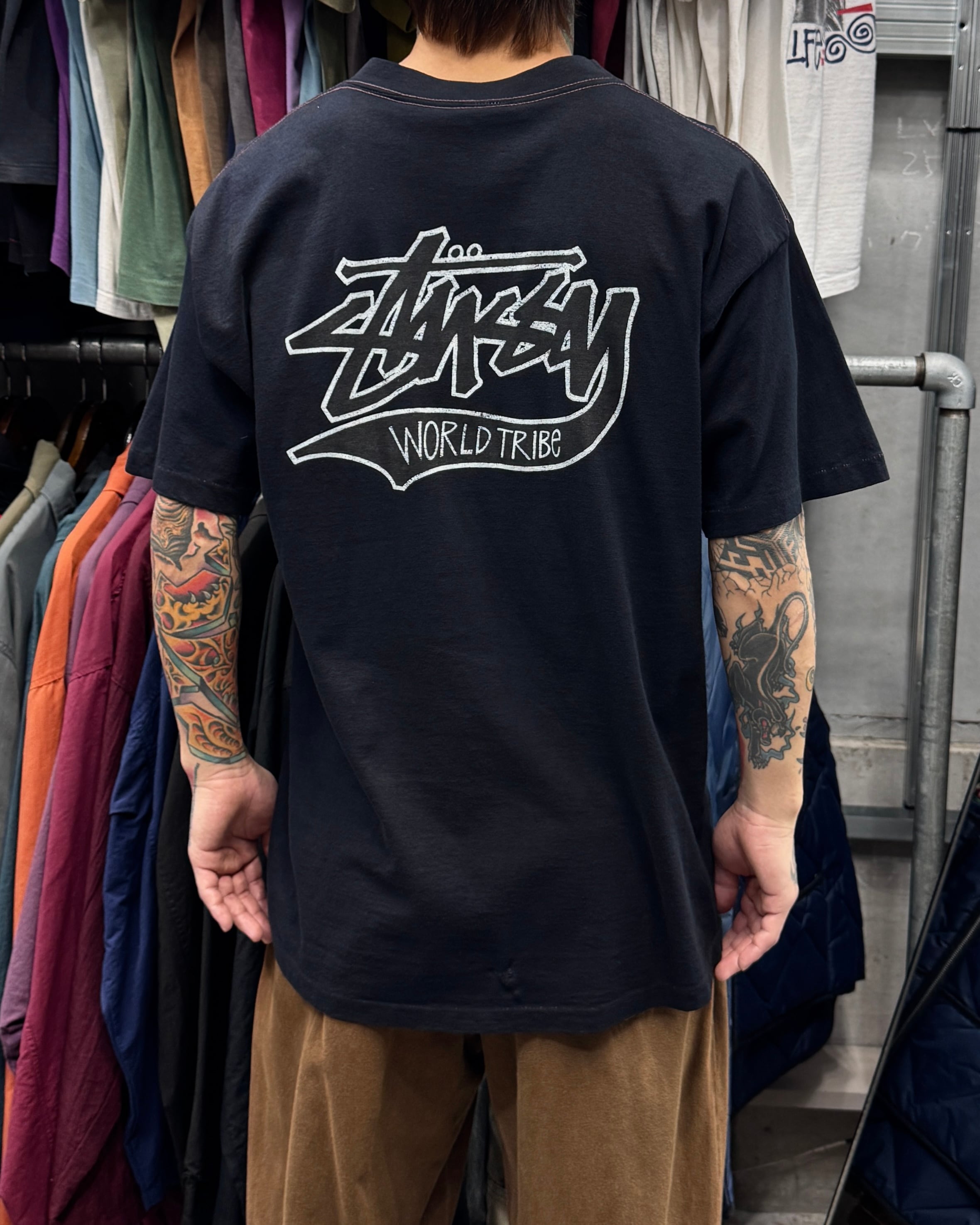 80's~90's old stussy RAT PATROL Design Tee “黒タグ” “ラット