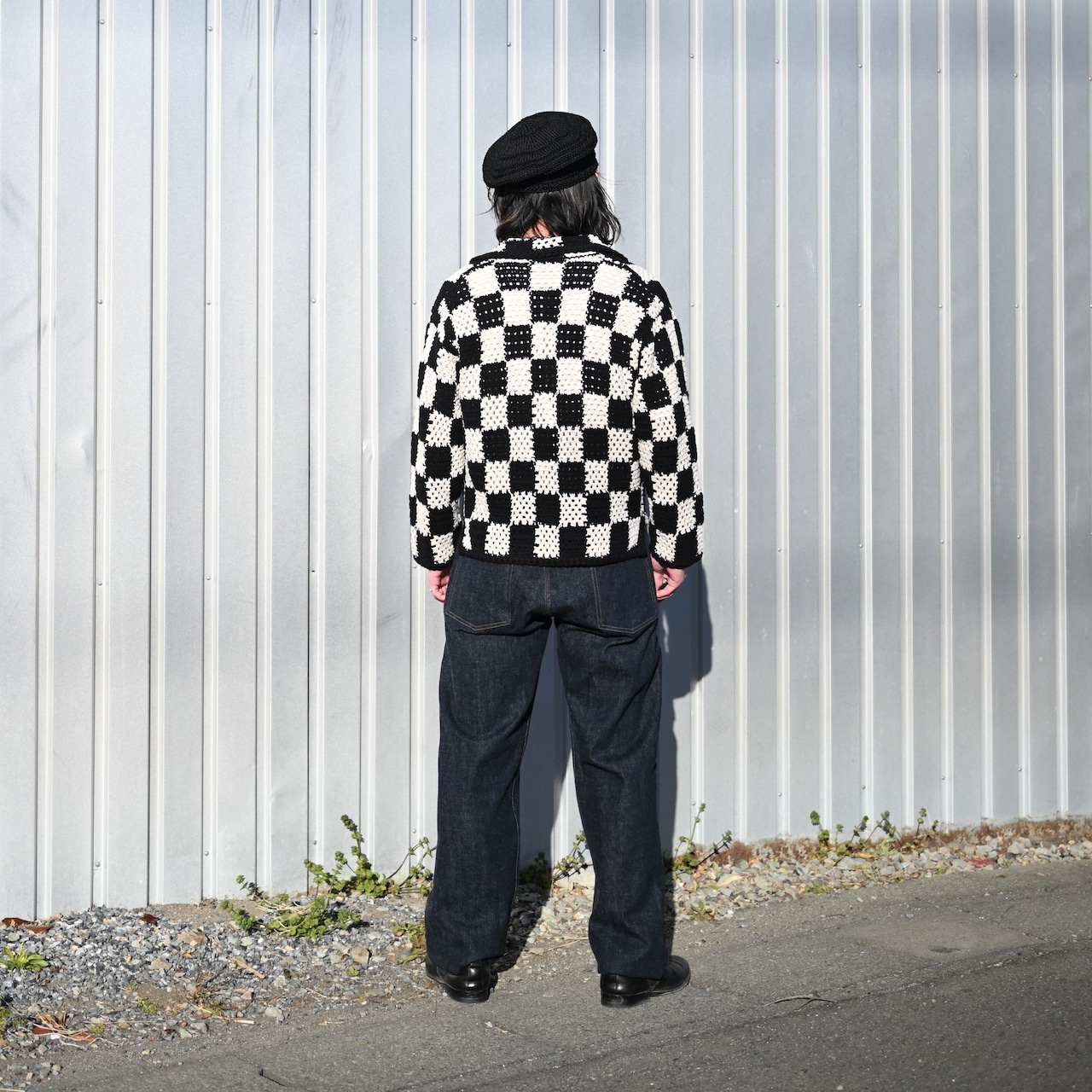 OLDJOE(オールドジョー)ハンドクロシェ編み ハバナシャツコーディネート