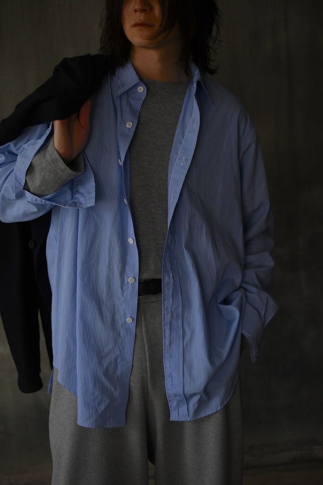 ensou. / Rough Cut Shirt (Blue Stripe)
