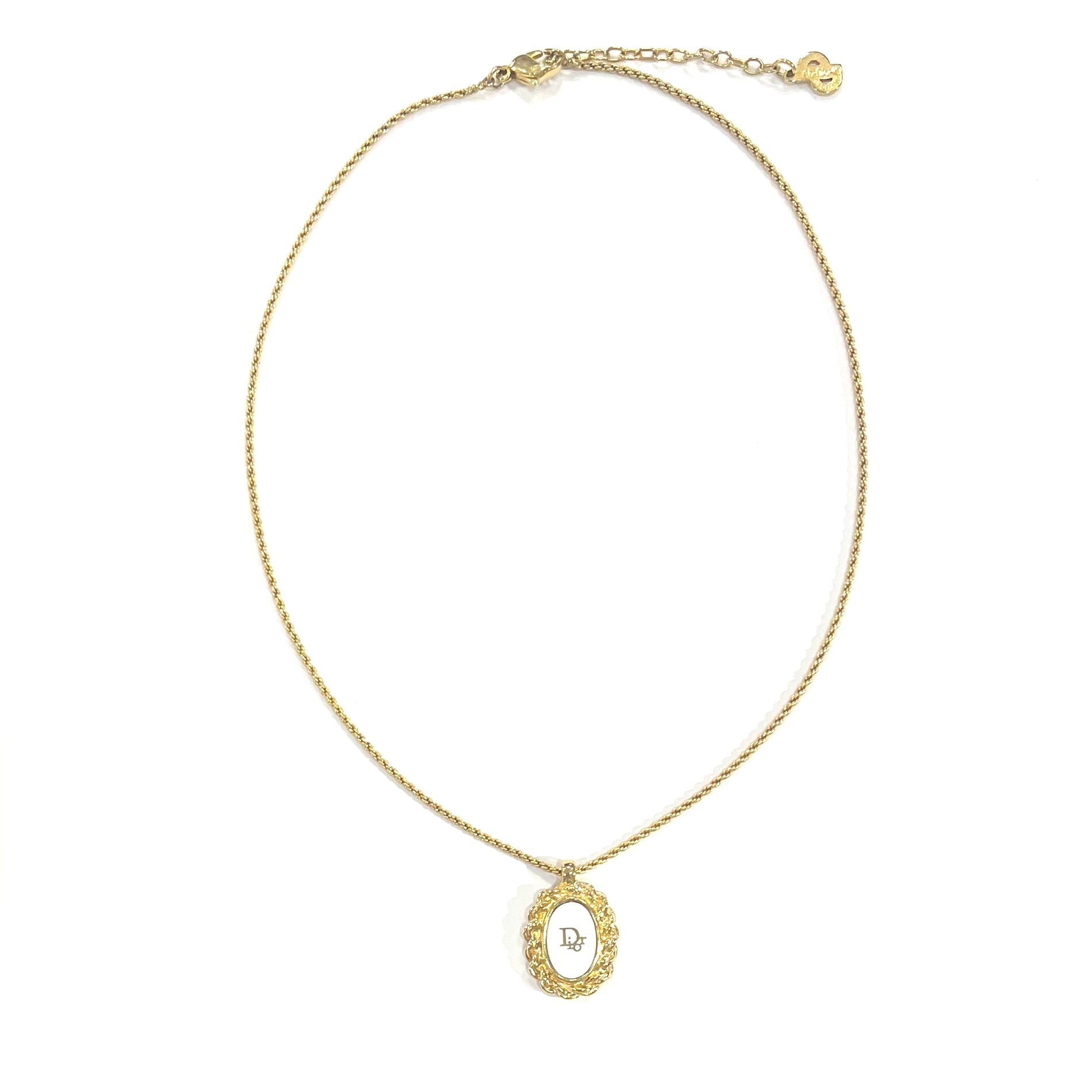 Dior ドイツ製 モチーフ ロングネックレス ヴィンテージ ゴールド Christian Dior】2581 DIOR ロゴ ネックレス チェーンゴールド 主役