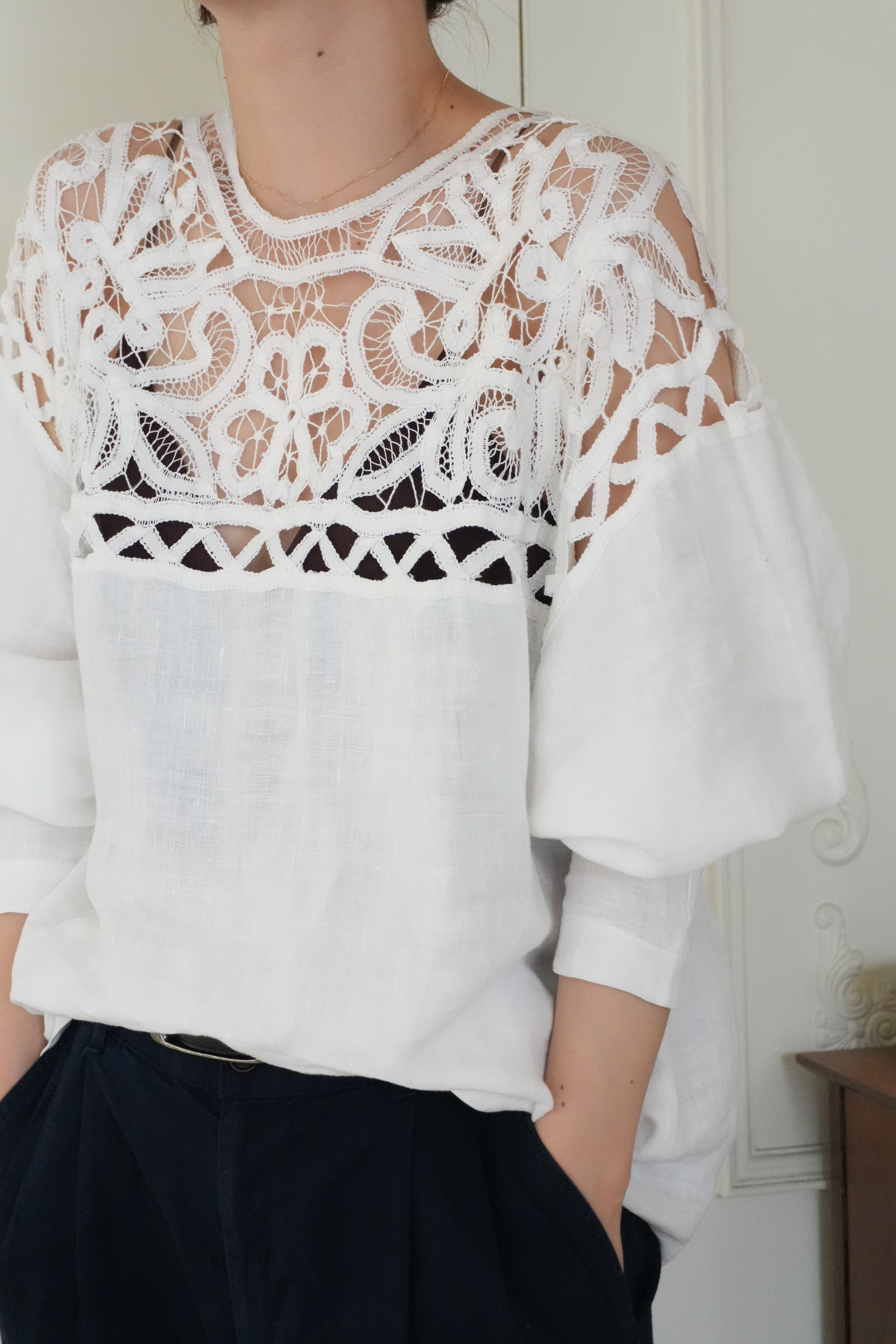 used lace blouse