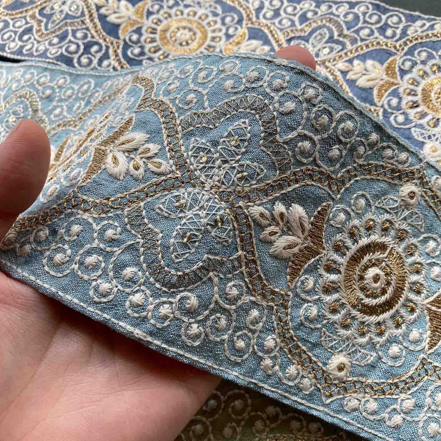 再入荷〉アラベスク柄幅太刺繍リボン（1mカット） | Dua-アクセサリー