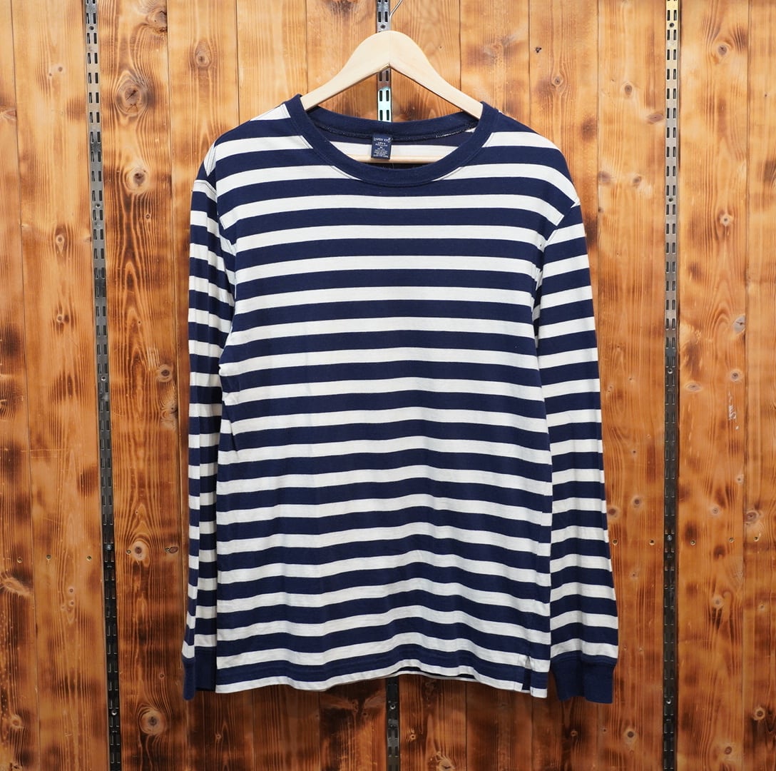 lands'end PERU製 ボーダー 長袖 Tシャツ M/ランズエンド