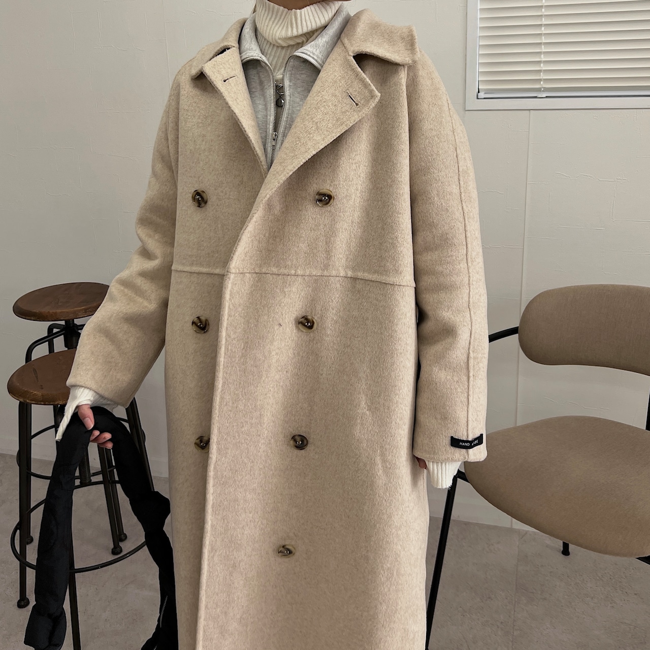 double design soutien collar coat